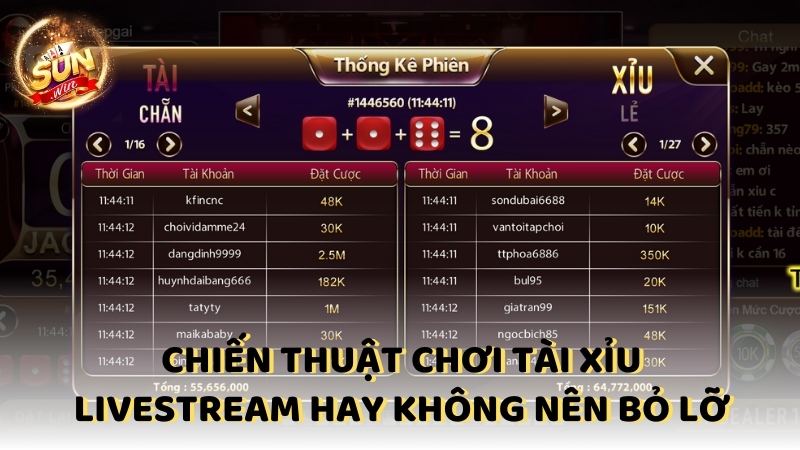 Chien Thuat Choi Tai Xiu Livestream Hay Khong Nen Bo Lo